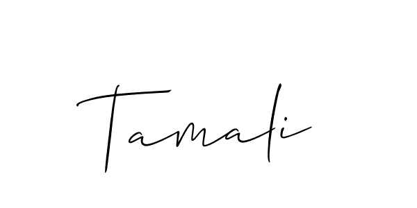 How to make Tamali signature? Allison_Script is a professional autograph style. Create handwritten signature for Tamali name. Tamali signature style 2 images and pictures png