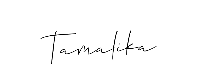 Best and Professional Signature Style for Tamalika. Allison_Script Best Signature Style Collection. Tamalika signature style 2 images and pictures png