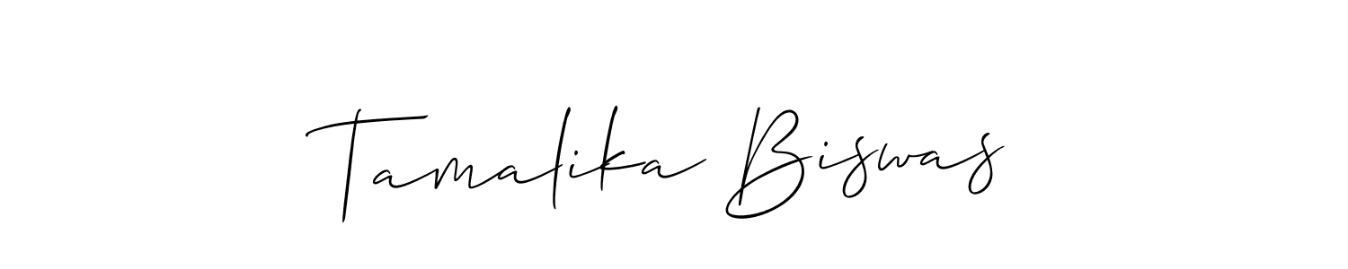 Design your own signature with our free online signature maker. With this signature software, you can create a handwritten (Allison_Script) signature for name Tamalika Biswas. Tamalika Biswas signature style 2 images and pictures png