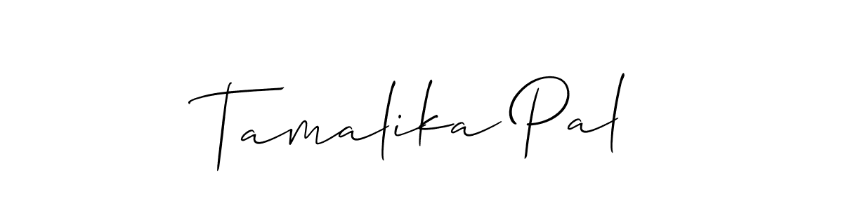 Make a beautiful signature design for name Tamalika Pal. With this signature (Allison_Script) style, you can create a handwritten signature for free. Tamalika Pal signature style 2 images and pictures png