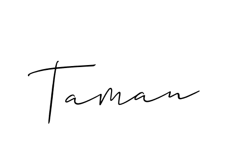 Best and Professional Signature Style for Taman. Allison_Script Best Signature Style Collection. Taman signature style 2 images and pictures png