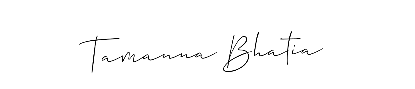 Create a beautiful signature design for name Tamanna Bhatia. With this signature (Allison_Script) fonts, you can make a handwritten signature for free. Tamanna Bhatia signature style 2 images and pictures png