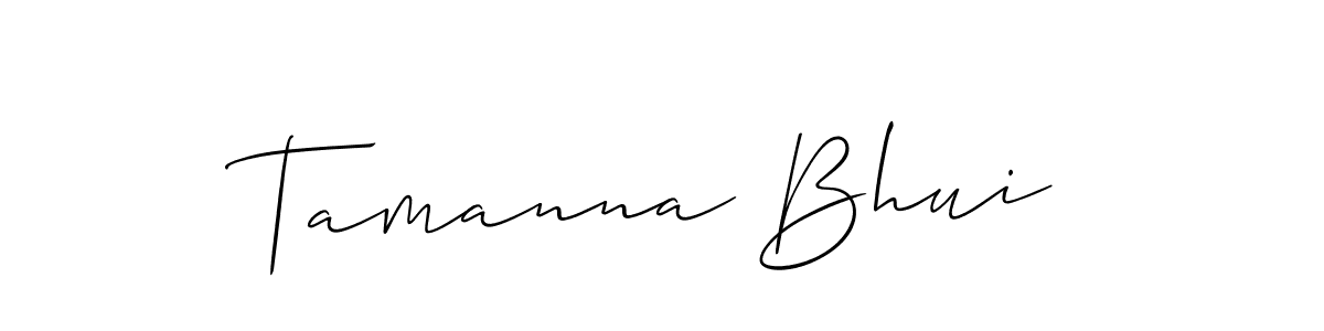 if you are searching for the best signature style for your name Tamanna Bhui. so please give up your signature search. here we have designed multiple signature styles  using Allison_Script. Tamanna Bhui signature style 2 images and pictures png