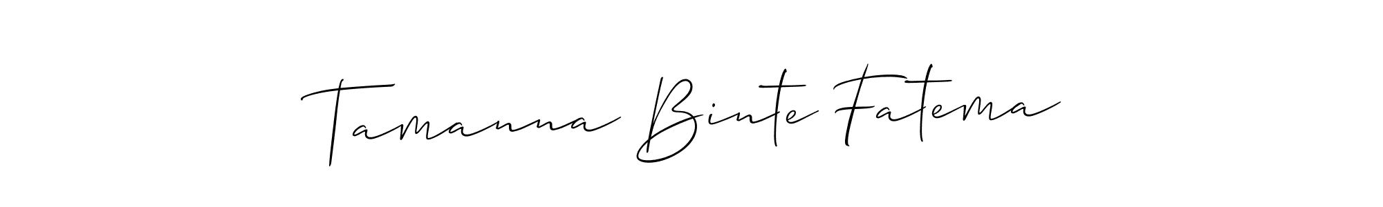 Tamanna Binte Fatema stylish signature style. Best Handwritten Sign (Allison_Script) for my name. Handwritten Signature Collection Ideas for my name Tamanna Binte Fatema. Tamanna Binte Fatema signature style 2 images and pictures png