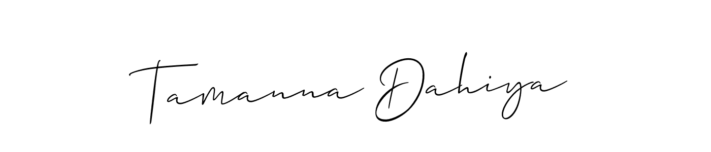 if you are searching for the best signature style for your name Tamanna Dahiya. so please give up your signature search. here we have designed multiple signature styles  using Allison_Script. Tamanna Dahiya signature style 2 images and pictures png