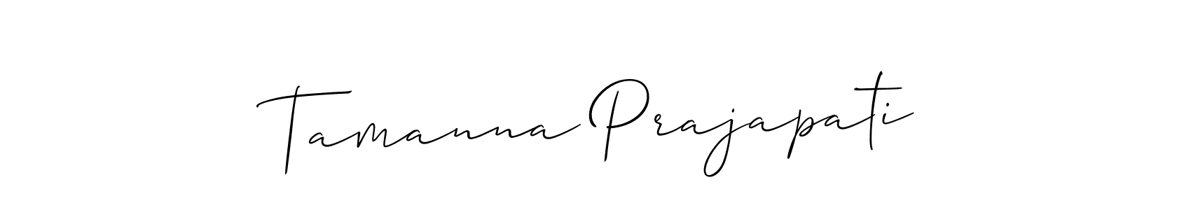 if you are searching for the best signature style for your name Tamanna Prajapati. so please give up your signature search. here we have designed multiple signature styles  using Allison_Script. Tamanna Prajapati signature style 2 images and pictures png
