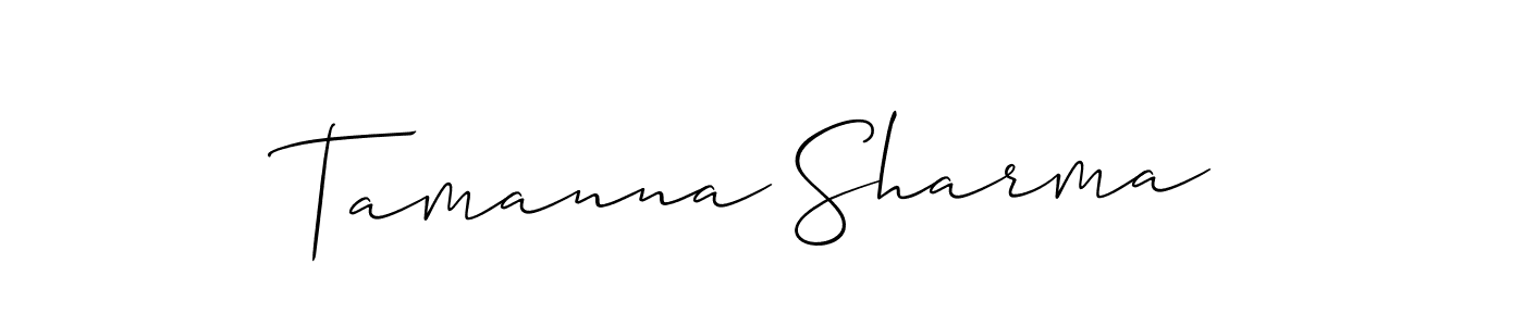 It looks lik you need a new signature style for name Tamanna Sharma. Design unique handwritten (Allison_Script) signature with our free signature maker in just a few clicks. Tamanna Sharma signature style 2 images and pictures png