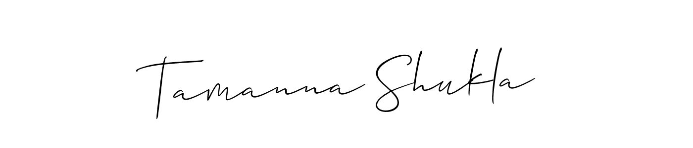 How to make Tamanna Shukla name signature. Use Allison_Script style for creating short signs online. This is the latest handwritten sign. Tamanna Shukla signature style 2 images and pictures png