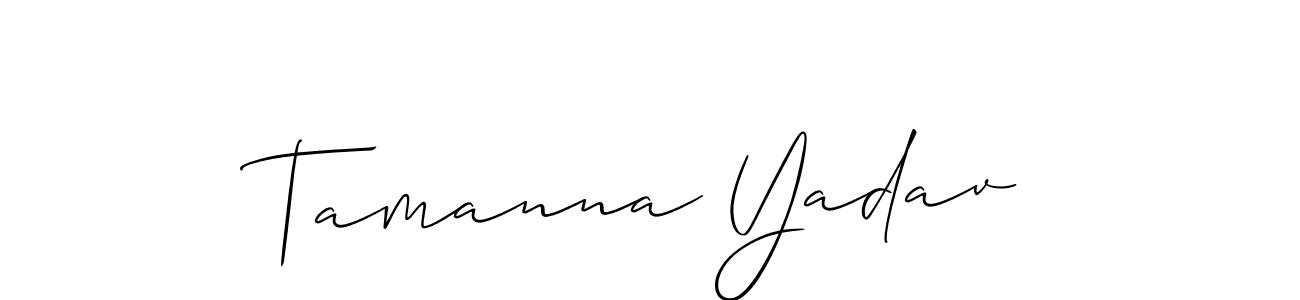 Tamanna Yadav stylish signature style. Best Handwritten Sign (Allison_Script) for my name. Handwritten Signature Collection Ideas for my name Tamanna Yadav. Tamanna Yadav signature style 2 images and pictures png