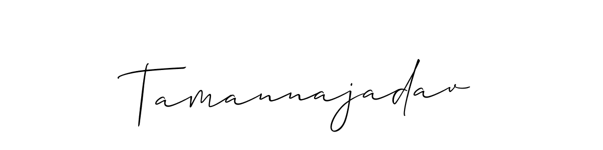 How to make Tamannajadav name signature. Use Allison_Script style for creating short signs online. This is the latest handwritten sign. Tamannajadav signature style 2 images and pictures png