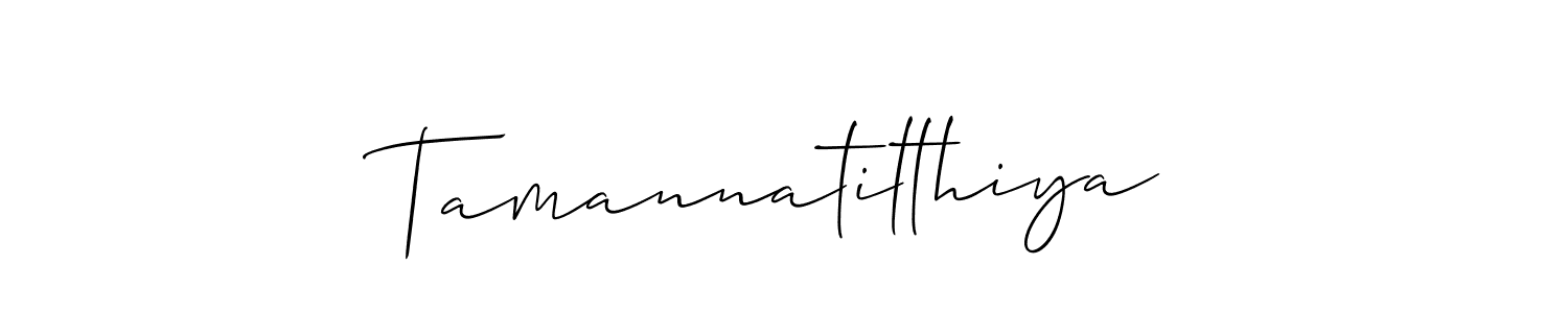 The best way (Allison_Script) to make a short signature is to pick only two or three words in your name. The name Tamannatilthiya include a total of six letters. For converting this name. Tamannatilthiya signature style 2 images and pictures png