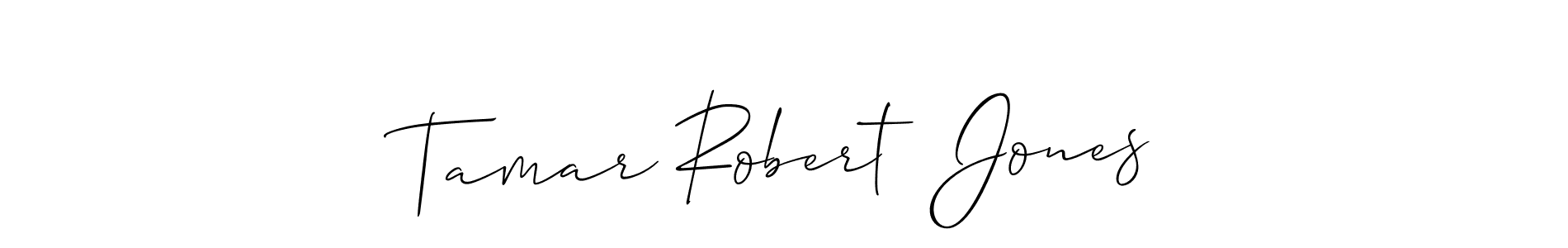 Make a beautiful signature design for name Tamar Robert  Jones. With this signature (Allison_Script) style, you can create a handwritten signature for free. Tamar Robert  Jones signature style 2 images and pictures png