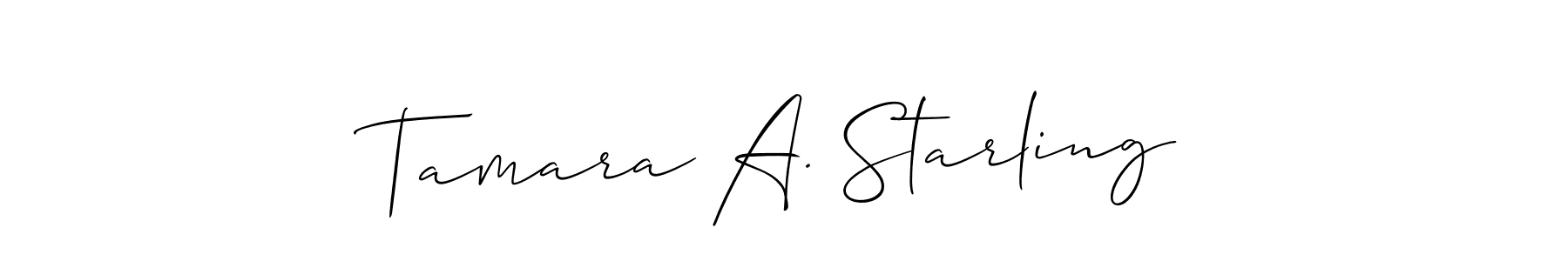 Also we have Tamara A. Starling name is the best signature style. Create professional handwritten signature collection using Allison_Script autograph style. Tamara A. Starling signature style 2 images and pictures png