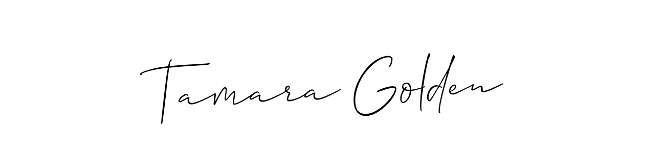 You should practise on your own different ways (Allison_Script) to write your name (Tamara Golden) in signature. don't let someone else do it for you. Tamara Golden signature style 2 images and pictures png