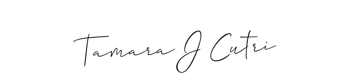 How to make Tamara J Cutri signature? Allison_Script is a professional autograph style. Create handwritten signature for Tamara J Cutri name. Tamara J Cutri signature style 2 images and pictures png