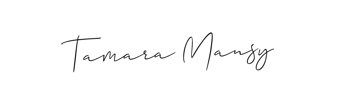 This is the best signature style for the Tamara Mansy name. Also you like these signature font (Allison_Script). Mix name signature. Tamara Mansy signature style 2 images and pictures png