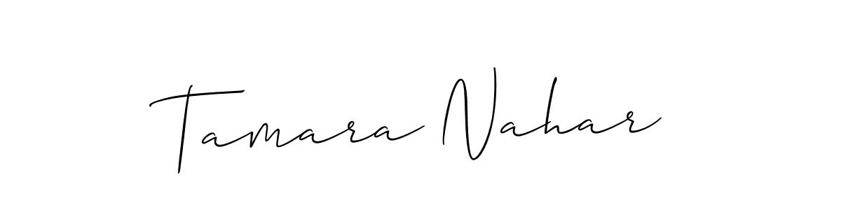 Once you've used our free online signature maker to create your best signature Allison_Script style, it's time to enjoy all of the benefits that Tamara Nahar name signing documents. Tamara Nahar signature style 2 images and pictures png