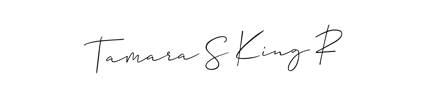 Create a beautiful signature design for name Tamara S King R. With this signature (Allison_Script) fonts, you can make a handwritten signature for free. Tamara S King R signature style 2 images and pictures png