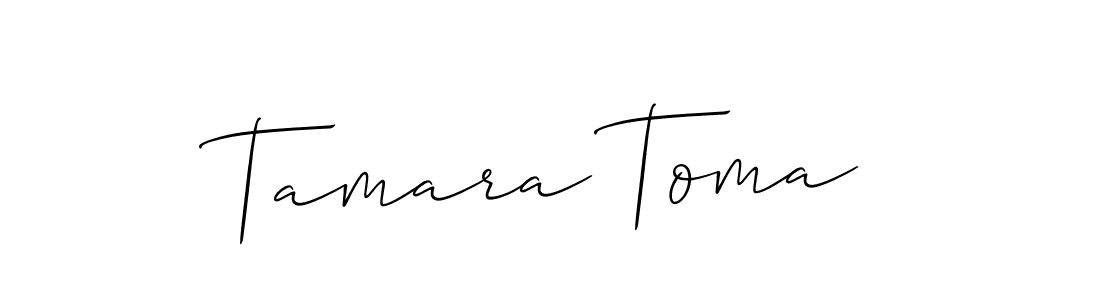 if you are searching for the best signature style for your name Tamara Toma. so please give up your signature search. here we have designed multiple signature styles  using Allison_Script. Tamara Toma signature style 2 images and pictures png