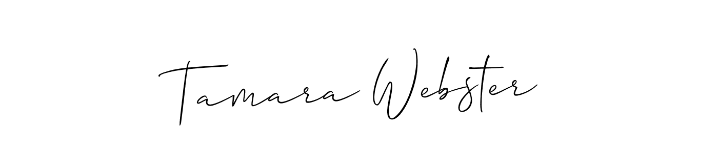 Design your own signature with our free online signature maker. With this signature software, you can create a handwritten (Allison_Script) signature for name Tamara Webster. Tamara Webster signature style 2 images and pictures png