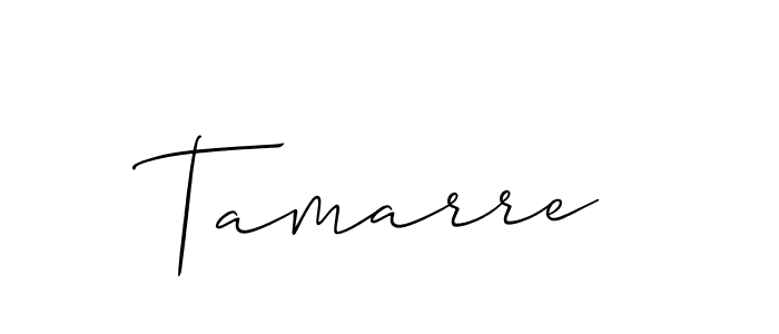 How to make Tamarre signature? Allison_Script is a professional autograph style. Create handwritten signature for Tamarre name. Tamarre signature style 2 images and pictures png