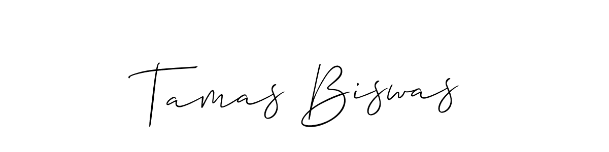 Tamas Biswas stylish signature style. Best Handwritten Sign (Allison_Script) for my name. Handwritten Signature Collection Ideas for my name Tamas Biswas. Tamas Biswas signature style 2 images and pictures png
