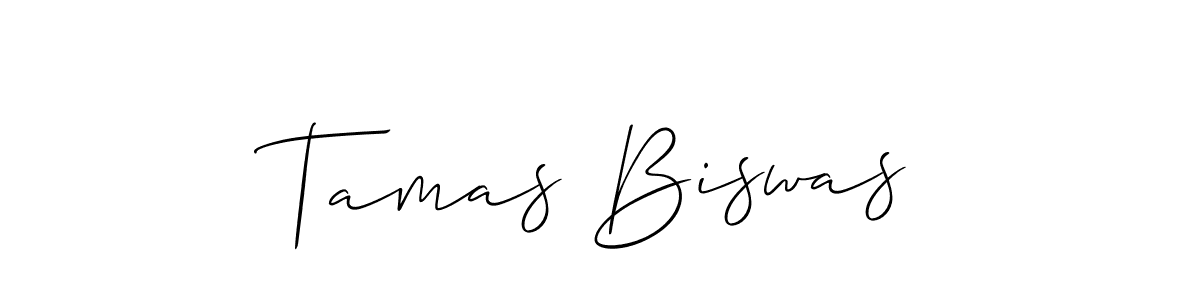 Tamas Biswas stylish signature style. Best Handwritten Sign (Allison_Script) for my name. Handwritten Signature Collection Ideas for my name Tamas Biswas. Tamas Biswas signature style 2 images and pictures png