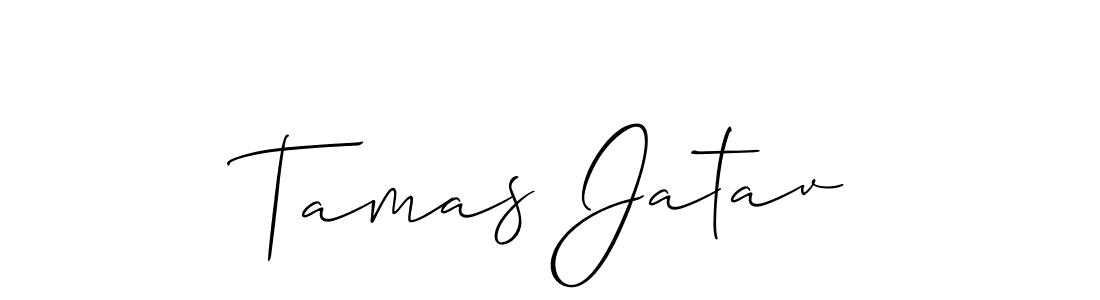 Tamas Jatav stylish signature style. Best Handwritten Sign (Allison_Script) for my name. Handwritten Signature Collection Ideas for my name Tamas Jatav. Tamas Jatav signature style 2 images and pictures png