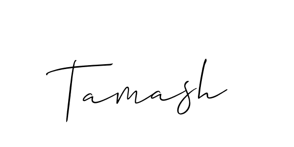 Make a beautiful signature design for name Tamash. With this signature (Allison_Script) style, you can create a handwritten signature for free. Tamash signature style 2 images and pictures png