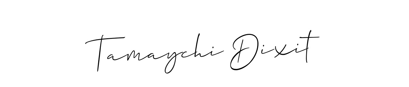 Make a beautiful signature design for name Tamaychi Dixit. With this signature (Allison_Script) style, you can create a handwritten signature for free. Tamaychi Dixit signature style 2 images and pictures png