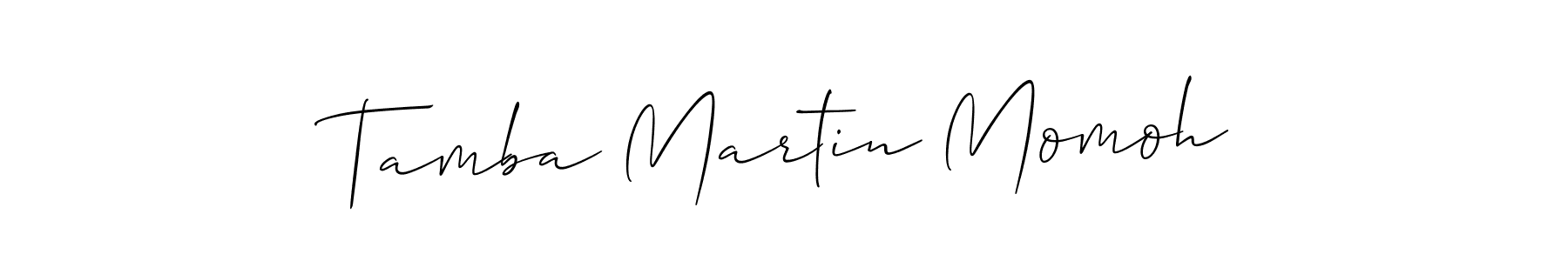 Allison_Script is a professional signature style that is perfect for those who want to add a touch of class to their signature. It is also a great choice for those who want to make their signature more unique. Get Tamba Martin Momoh name to fancy signature for free. Tamba Martin Momoh signature style 2 images and pictures png