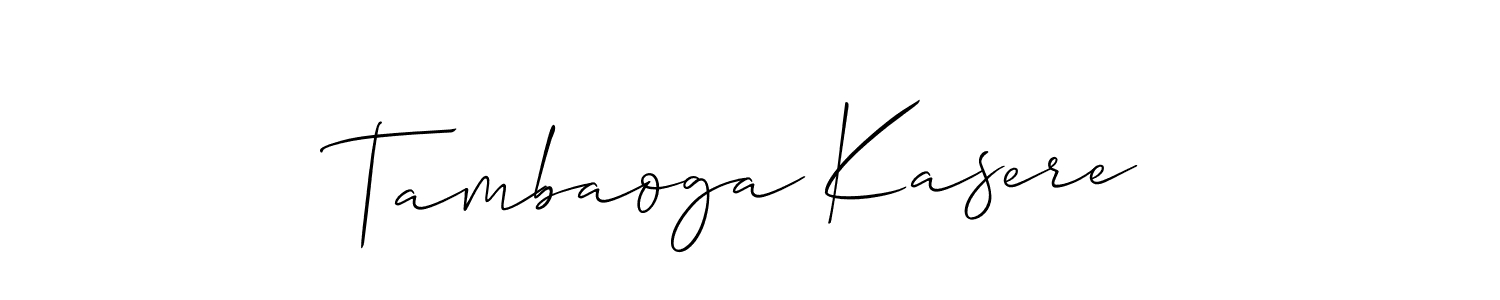 How to make Tambaoga Kasere name signature. Use Allison_Script style for creating short signs online. This is the latest handwritten sign. Tambaoga Kasere signature style 2 images and pictures png