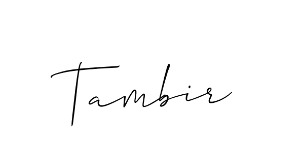 Tambir stylish signature style. Best Handwritten Sign (Allison_Script) for my name. Handwritten Signature Collection Ideas for my name Tambir. Tambir signature style 2 images and pictures png