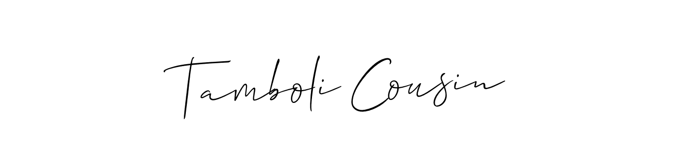 See photos of Tamboli Cousin official signature by Spectra . Check more albums & portfolios. Read reviews & check more about Allison_Script font. Tamboli Cousin signature style 2 images and pictures png