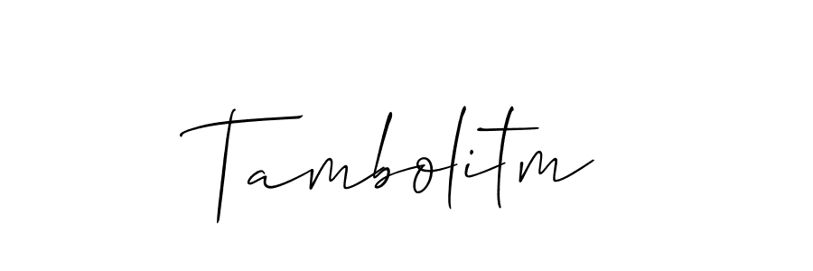 Tambolitm stylish signature style. Best Handwritten Sign (Allison_Script) for my name. Handwritten Signature Collection Ideas for my name Tambolitm. Tambolitm signature style 2 images and pictures png