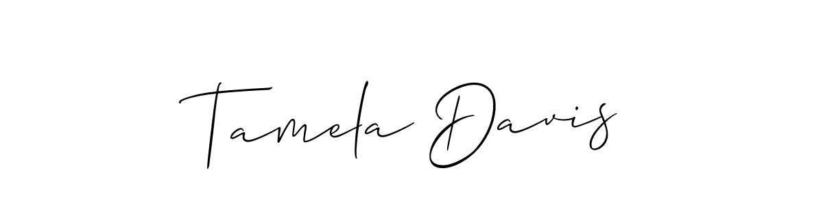 Allison_Script is a professional signature style that is perfect for those who want to add a touch of class to their signature. It is also a great choice for those who want to make their signature more unique. Get Tamela Davis name to fancy signature for free. Tamela Davis signature style 2 images and pictures png