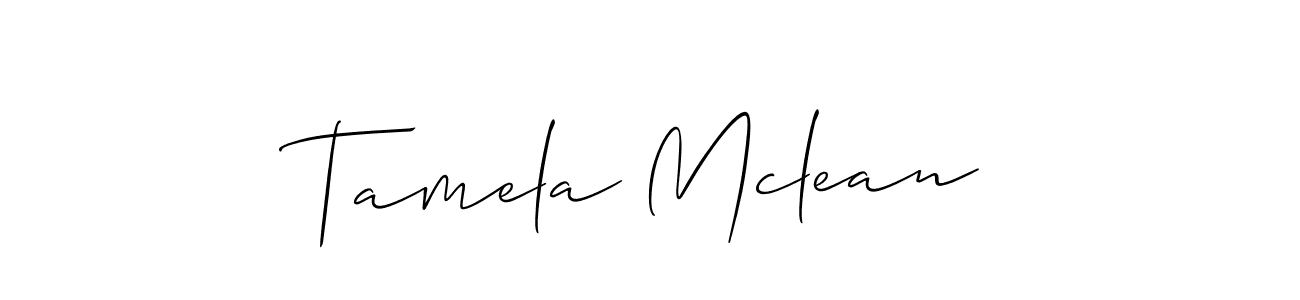 How to Draw Tamela Mclean signature style? Allison_Script is a latest design signature styles for name Tamela Mclean. Tamela Mclean signature style 2 images and pictures png