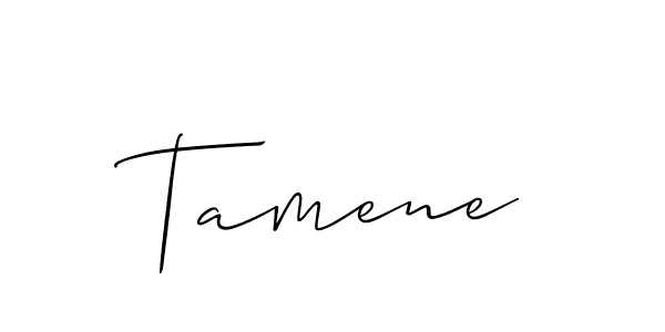 Also You can easily find your signature by using the search form. We will create Tamene name handwritten signature images for you free of cost using Allison_Script sign style. Tamene signature style 2 images and pictures png