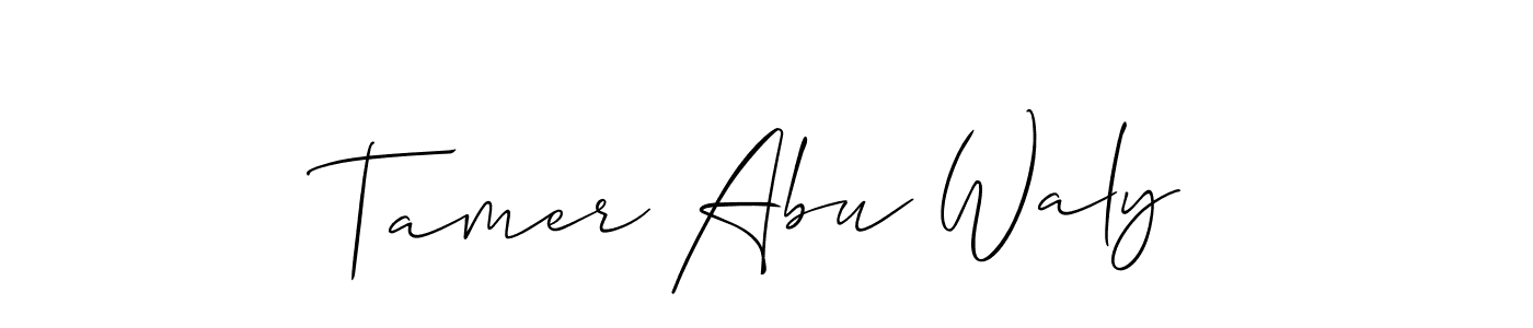Also You can easily find your signature by using the search form. We will create Tamer Abu Waly name handwritten signature images for you free of cost using Allison_Script sign style. Tamer Abu Waly signature style 2 images and pictures png