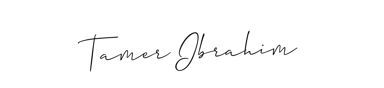 The best way (Allison_Script) to make a short signature is to pick only two or three words in your name. The name Tamer Ibrahim include a total of six letters. For converting this name. Tamer Ibrahim signature style 2 images and pictures png