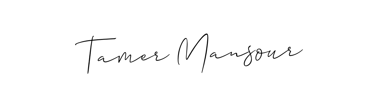 Also You can easily find your signature by using the search form. We will create Tamer Mansour name handwritten signature images for you free of cost using Allison_Script sign style. Tamer Mansour signature style 2 images and pictures png