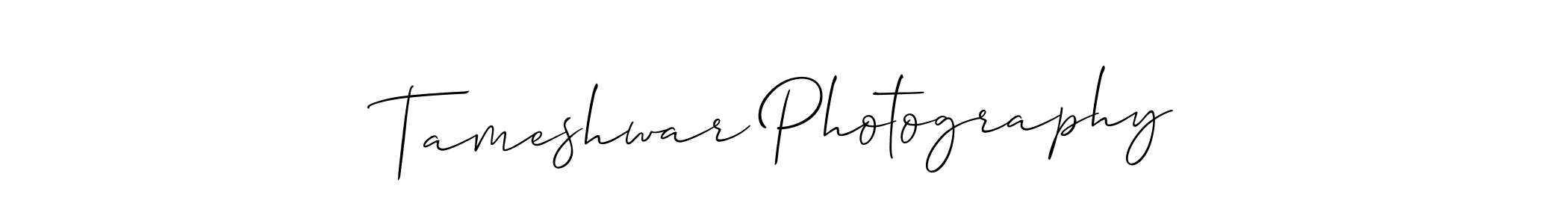 Tameshwar Photography stylish signature style. Best Handwritten Sign (Allison_Script) for my name. Handwritten Signature Collection Ideas for my name Tameshwar Photography. Tameshwar Photography signature style 2 images and pictures png