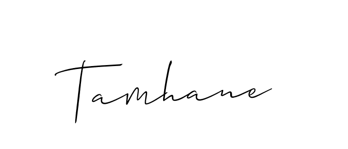 How to make Tamhane name signature. Use Allison_Script style for creating short signs online. This is the latest handwritten sign. Tamhane signature style 2 images and pictures png