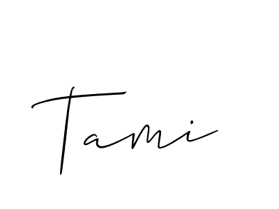 The best way (Allison_Script) to make a short signature is to pick only two or three words in your name. The name Tami include a total of six letters. For converting this name. Tami signature style 2 images and pictures png