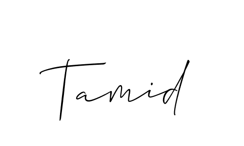 Allison_Script is a professional signature style that is perfect for those who want to add a touch of class to their signature. It is also a great choice for those who want to make their signature more unique. Get Tamid name to fancy signature for free. Tamid signature style 2 images and pictures png