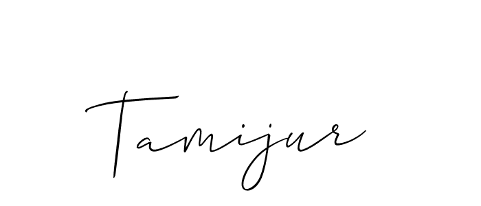 It looks lik you need a new signature style for name Tamijur. Design unique handwritten (Allison_Script) signature with our free signature maker in just a few clicks. Tamijur signature style 2 images and pictures png