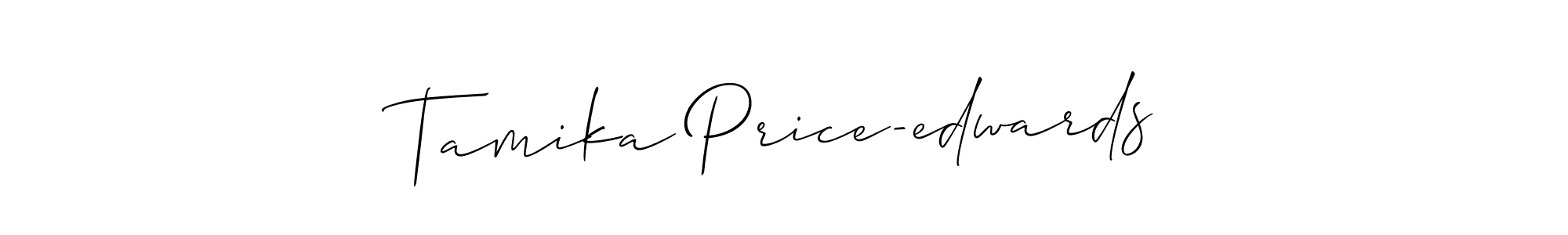 Use a signature maker to create a handwritten signature online. With this signature software, you can design (Allison_Script) your own signature for name Tamika Price-edwards. Tamika Price-edwards signature style 2 images and pictures png