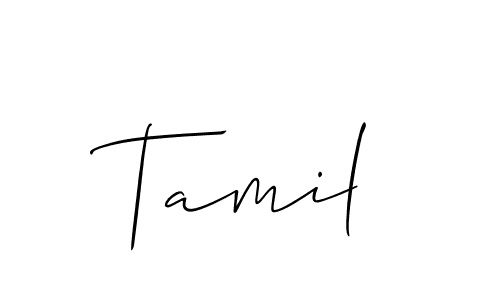 Create a beautiful signature design for name Tamil. With this signature (Allison_Script) fonts, you can make a handwritten signature for free. Tamil signature style 2 images and pictures png