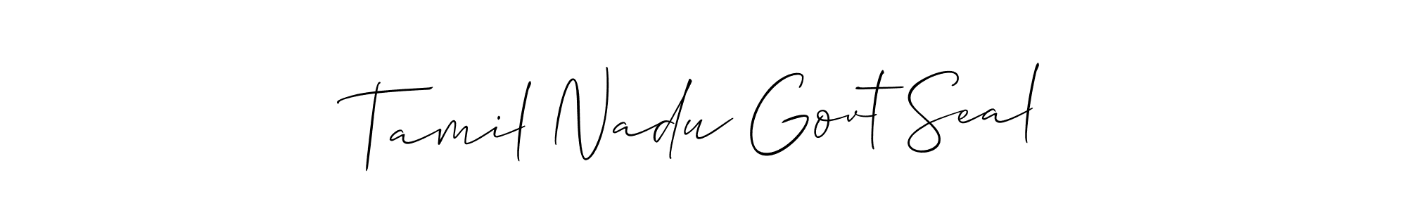 How to make Tamil Nadu Govt Seal name signature. Use Allison_Script style for creating short signs online. This is the latest handwritten sign. Tamil Nadu Govt Seal signature style 2 images and pictures png