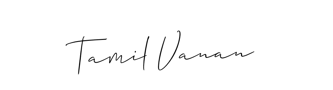 Best and Professional Signature Style for Tamil Vanan. Allison_Script Best Signature Style Collection. Tamil Vanan signature style 2 images and pictures png